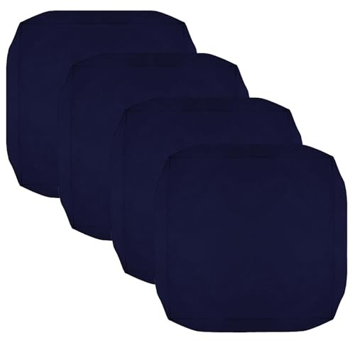 Patio Cushion Covers 24x24x4 inch, Waterproof 24″x24″x4″–4 Covers Blue