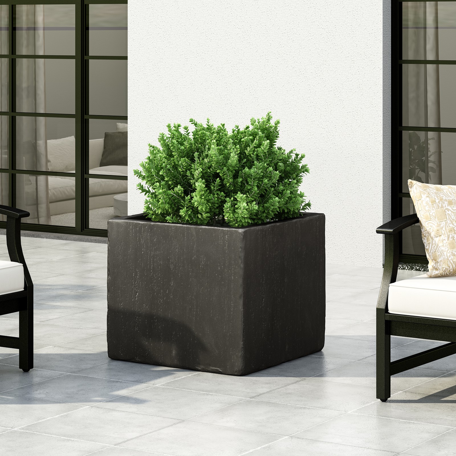 ELLA MGO L 22 Planter Box Magnesium Oxide square 21.50” W x 21.50” D x 18.75” H