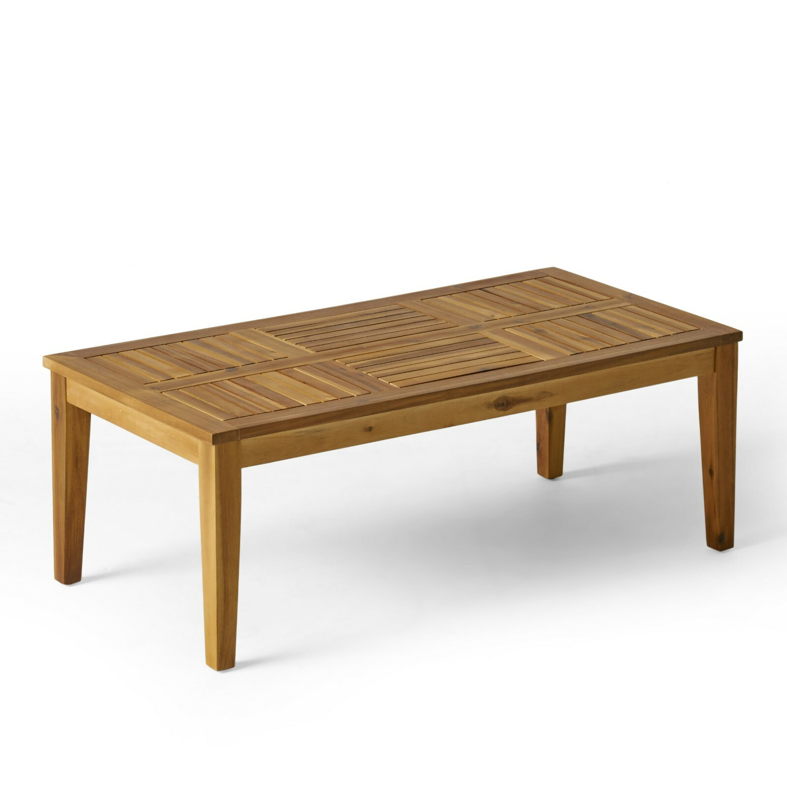 Spring Spender Outdoor Wood and Wicker Loveseat and Coffee Table Set