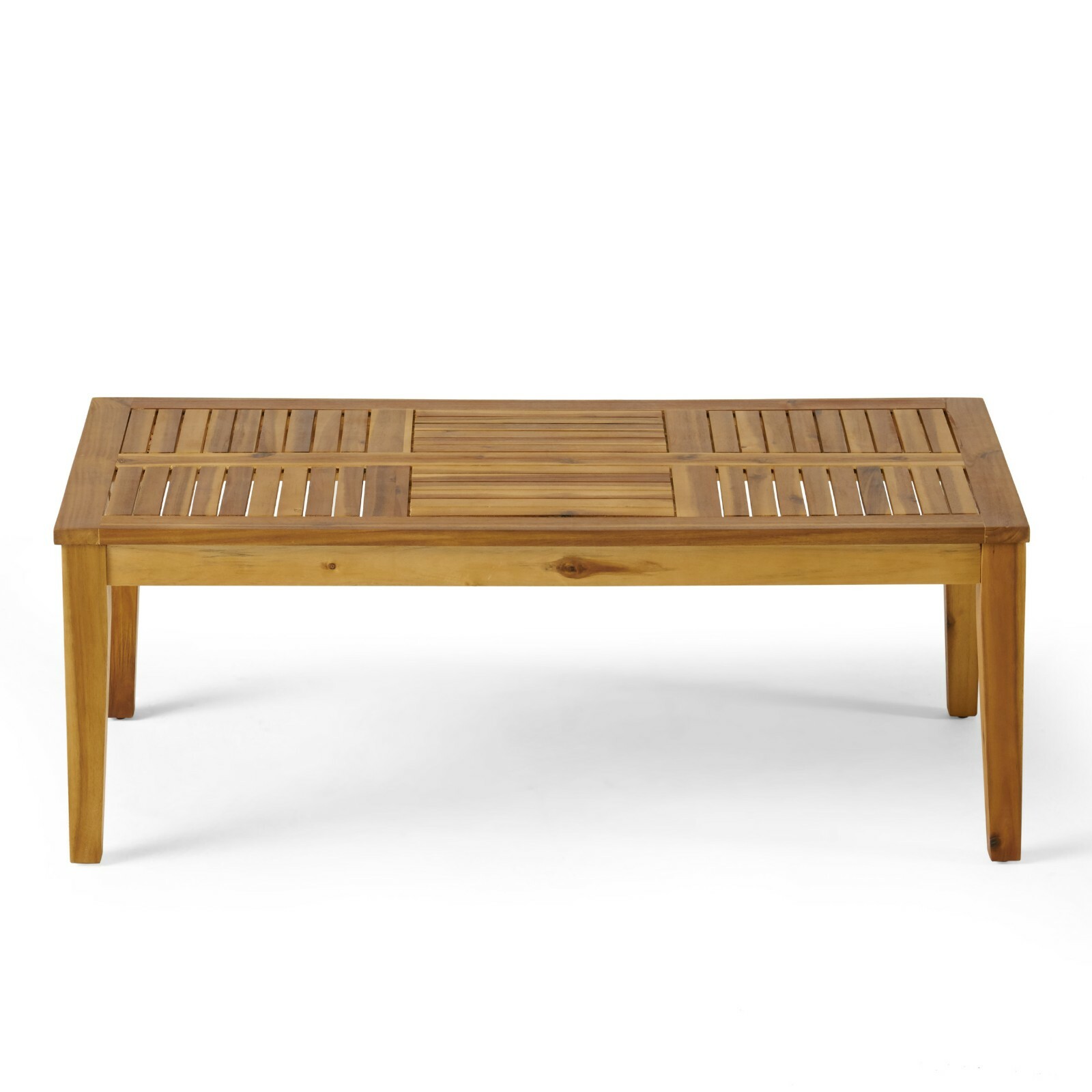 Spring Spender Outdoor Wood and Wicker Loveseat and Coffee Table Set