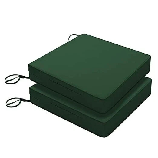 Patio Chair Cushionsch Waterproof Outdoor Seat Cushions 22 x 22 x 3 In Green