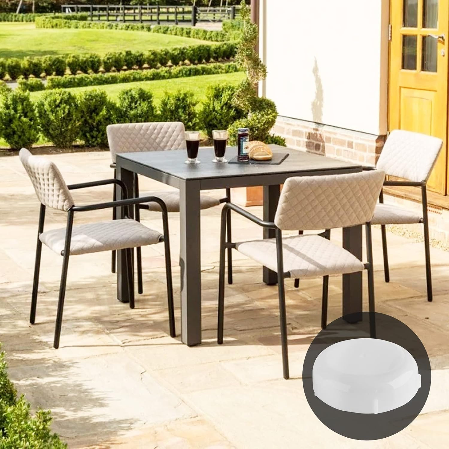 24 Pack 1.5 Inch Wrought Iron Patio Furniture Feet, Patio Furniture