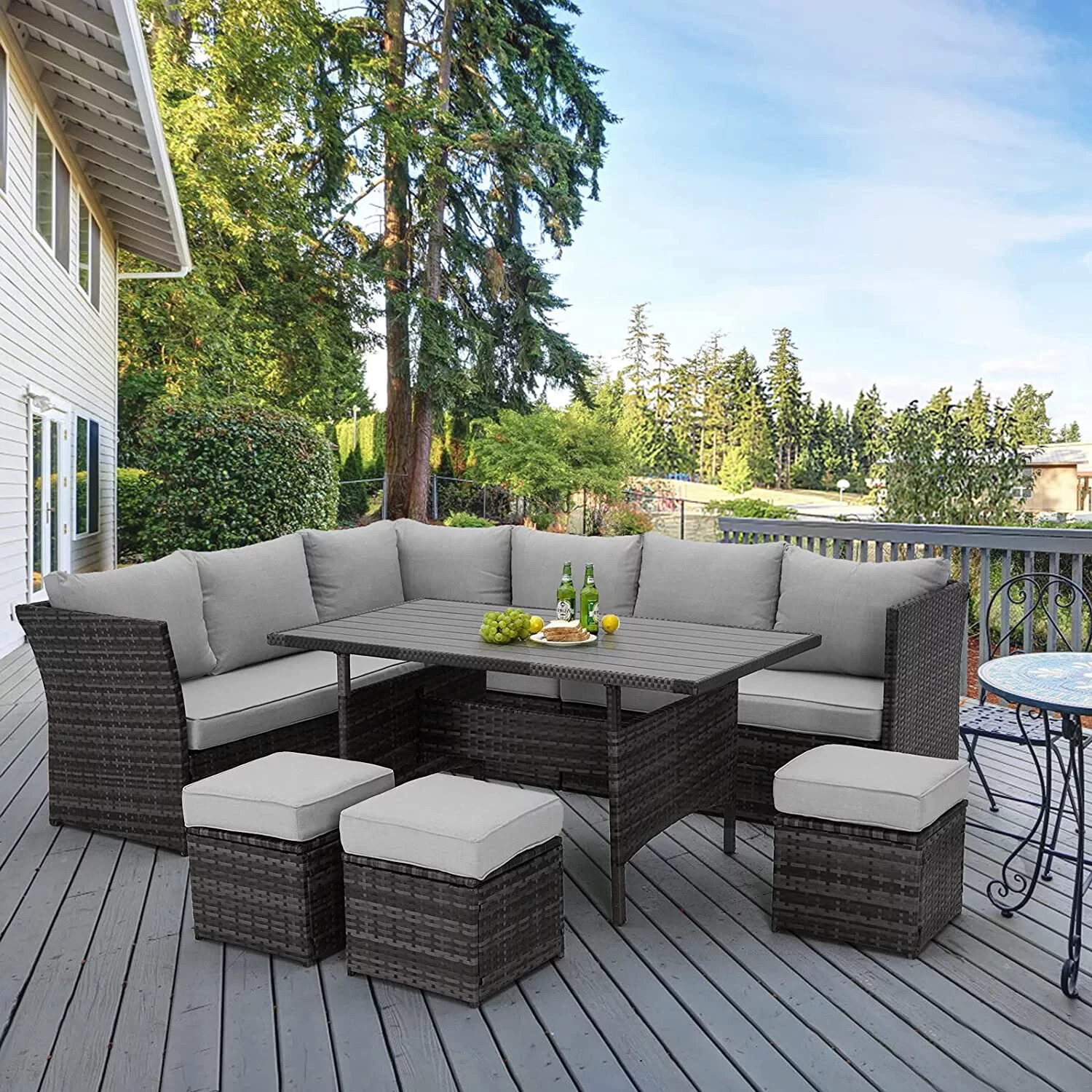 7 Piece Patio Set, Outdoor Sectional Sofa, Waterproof