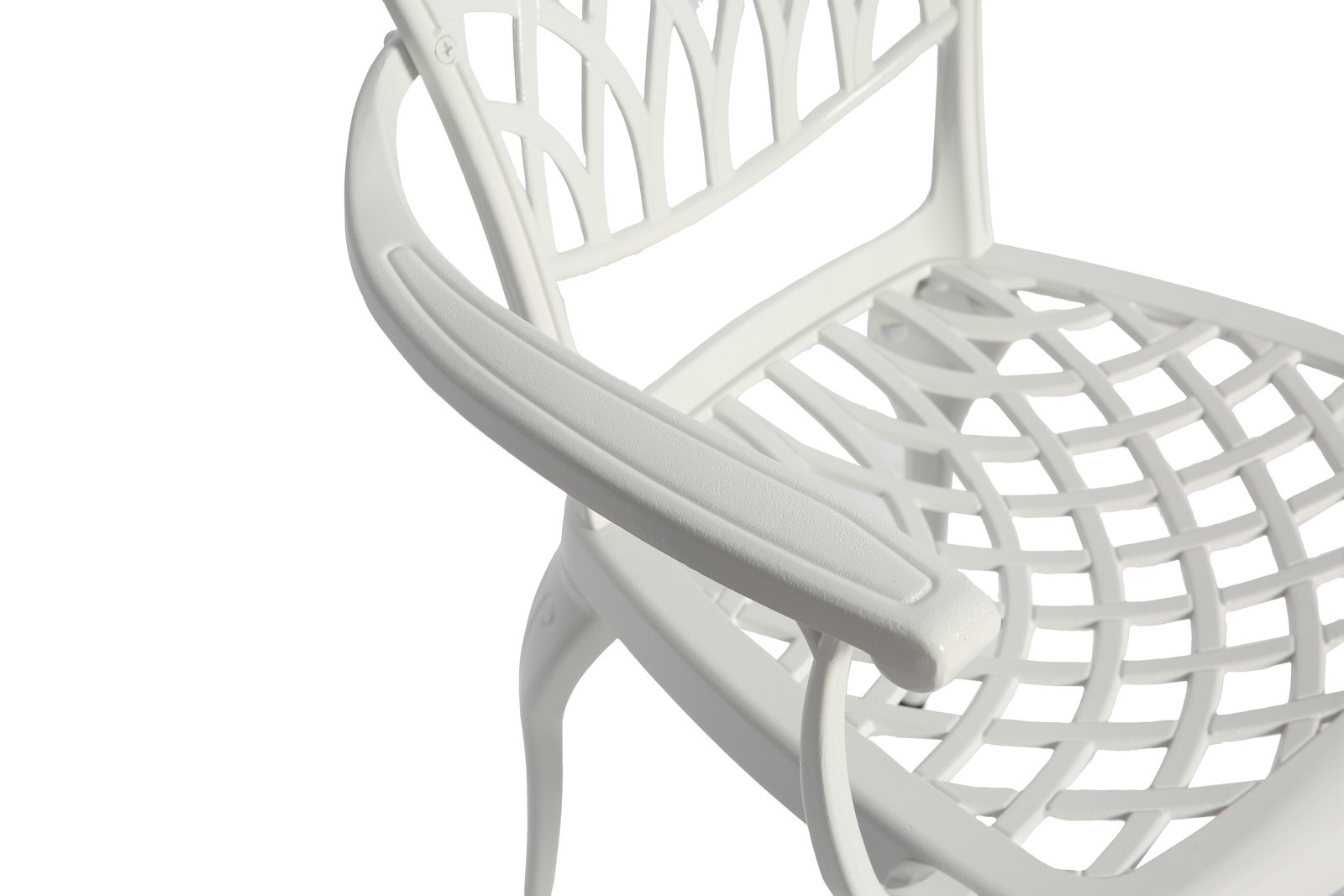 Cast Aluminum Bistro Set with Umbrella Hole, All-Weather Patio Table & Chairs