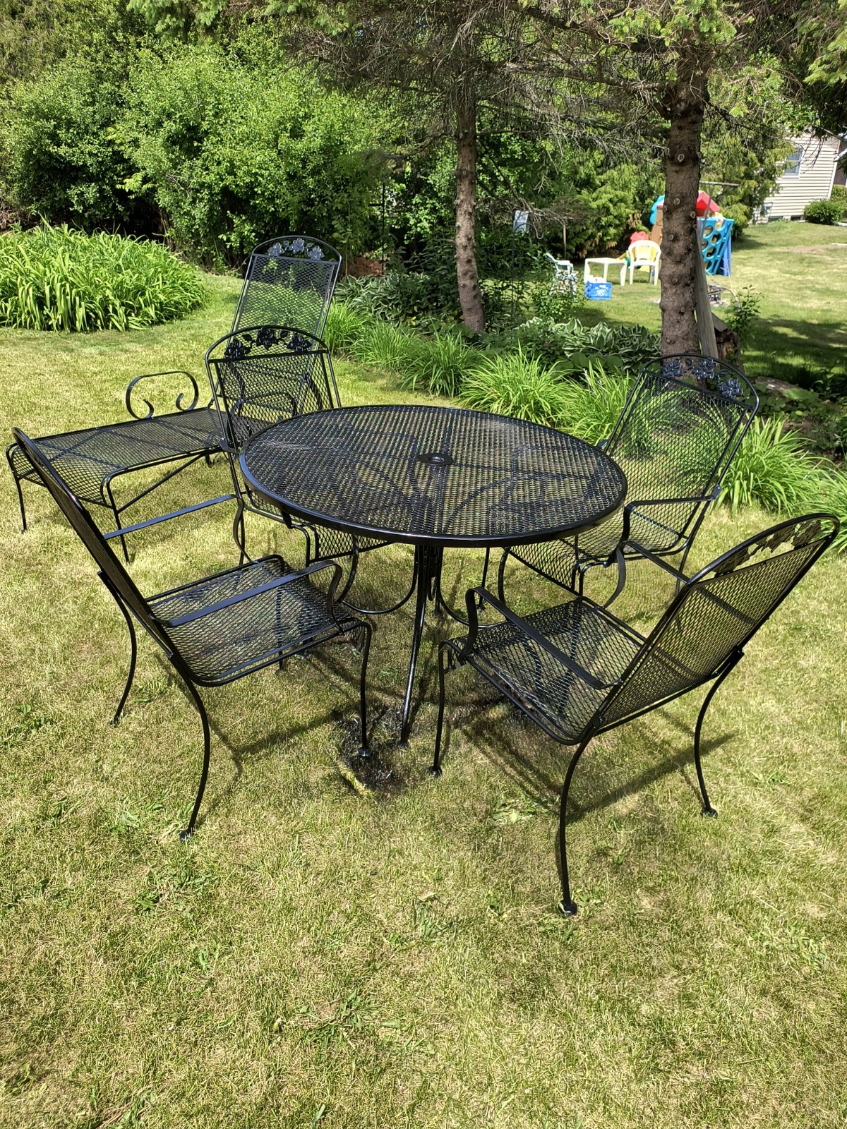 Full 6-Piece Patio Dining & Poolside Estate Set with cushions