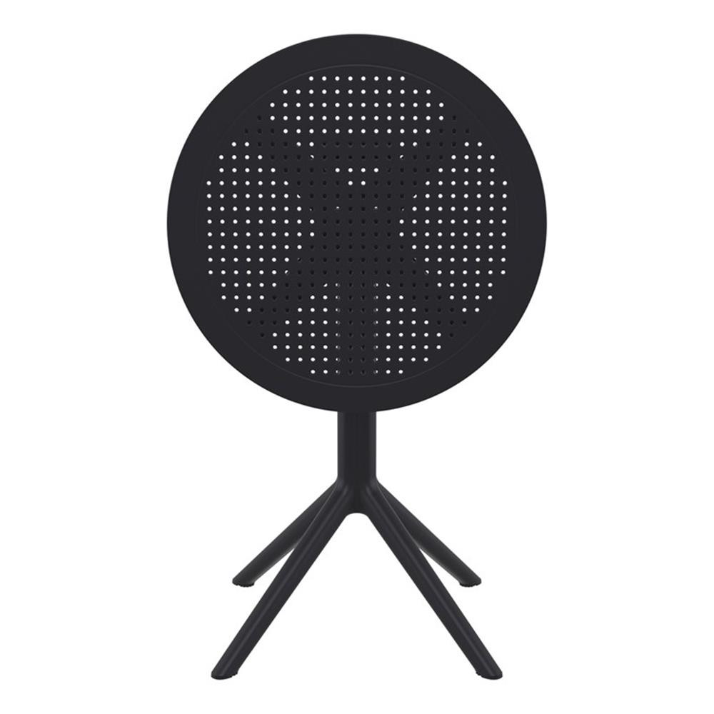 Compamia Sky Round Folding Table 24 inch in Black finish