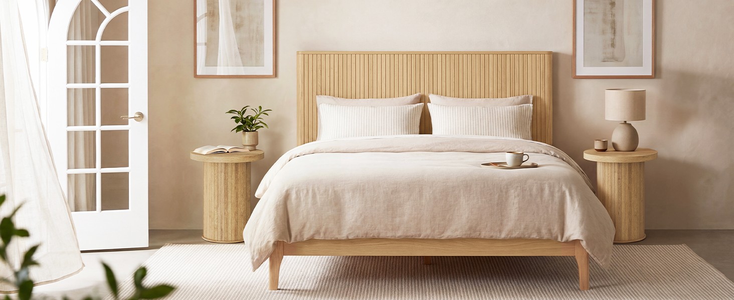 Round Side Table, Tbour End Table, Mid Modern Nightstand