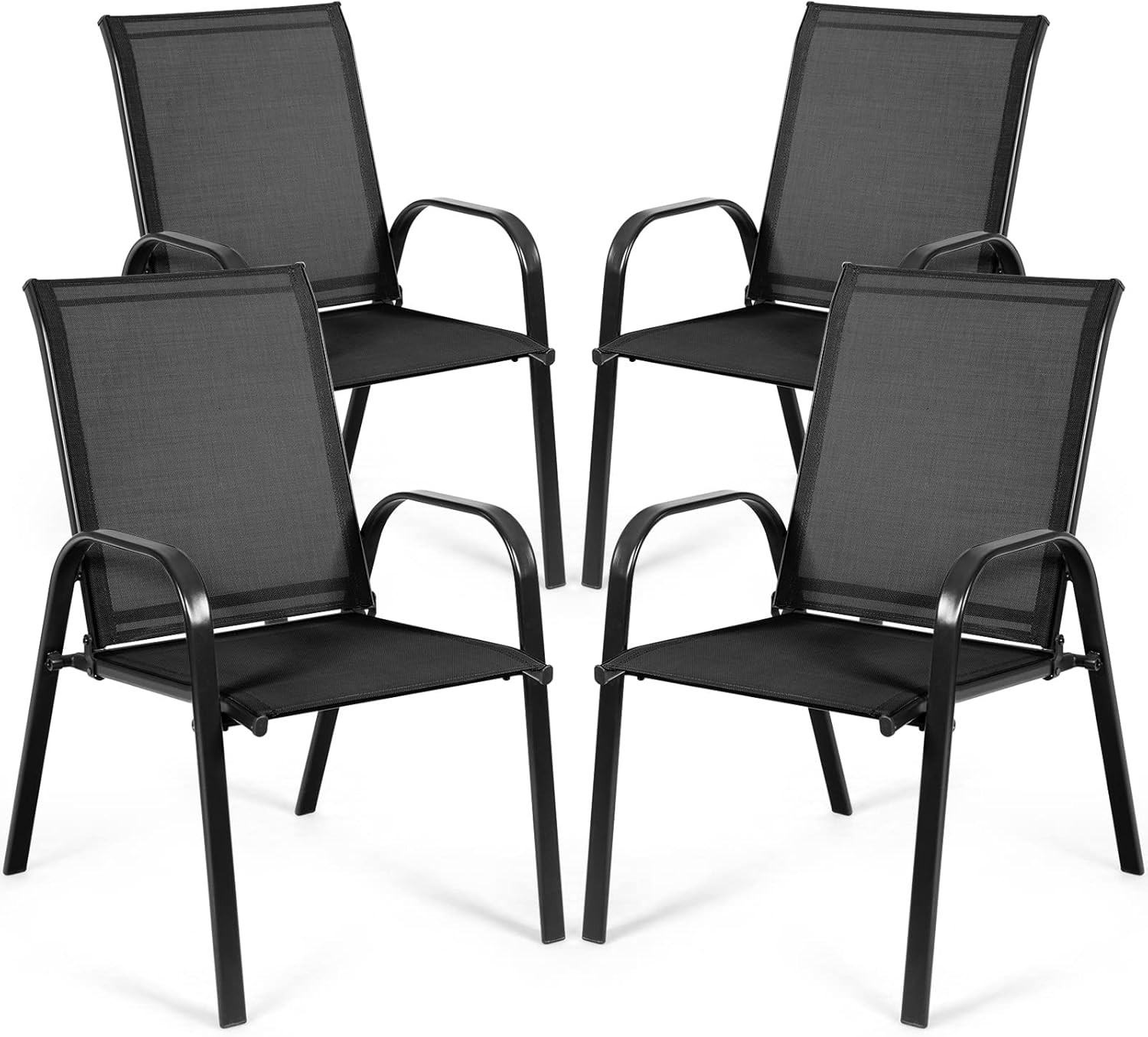 Cozy 4-Piece Bistro Chair Set for Garden & Poolside Relaxation