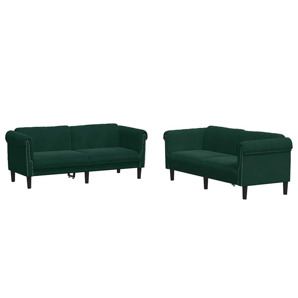 Sofa Set Upholstered Settee TV Armchair Living Room Furniture Velvet vidaXL vida
