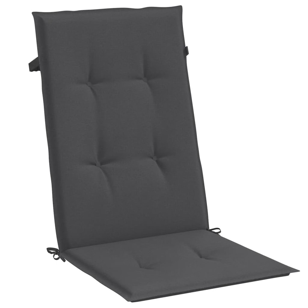 Highback Chair Cushions 6 pcs Melange Anthracite 47.2″x19.7″x1.6″ Fabric