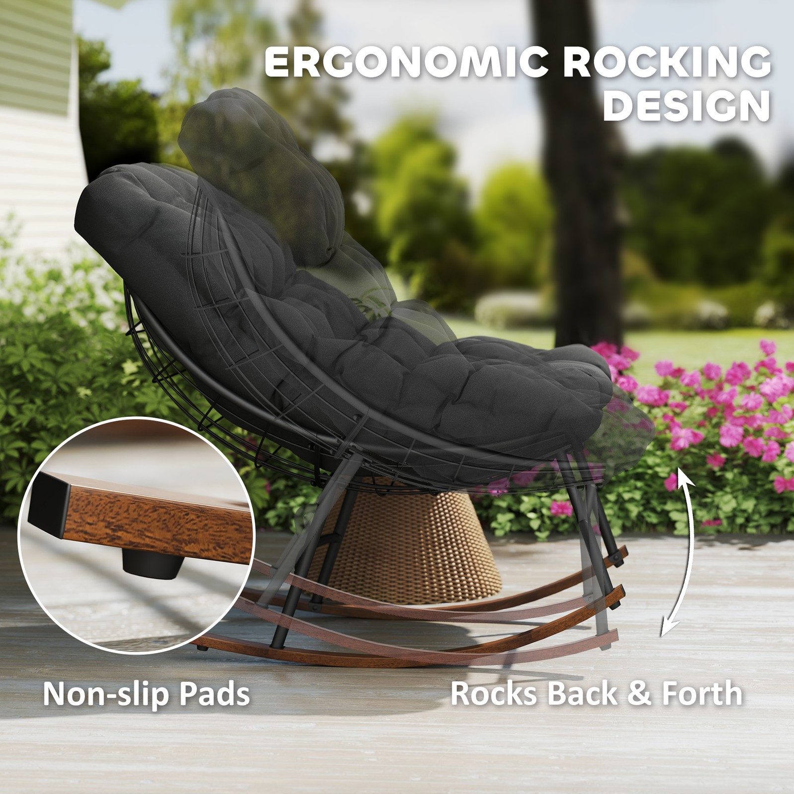 Outdoor Rocking Chair Patio Set of 2