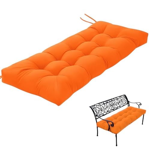 Indoor/Outdoor Bench Cushion Cotton Garden Furniture 39.3*19.6in Orange