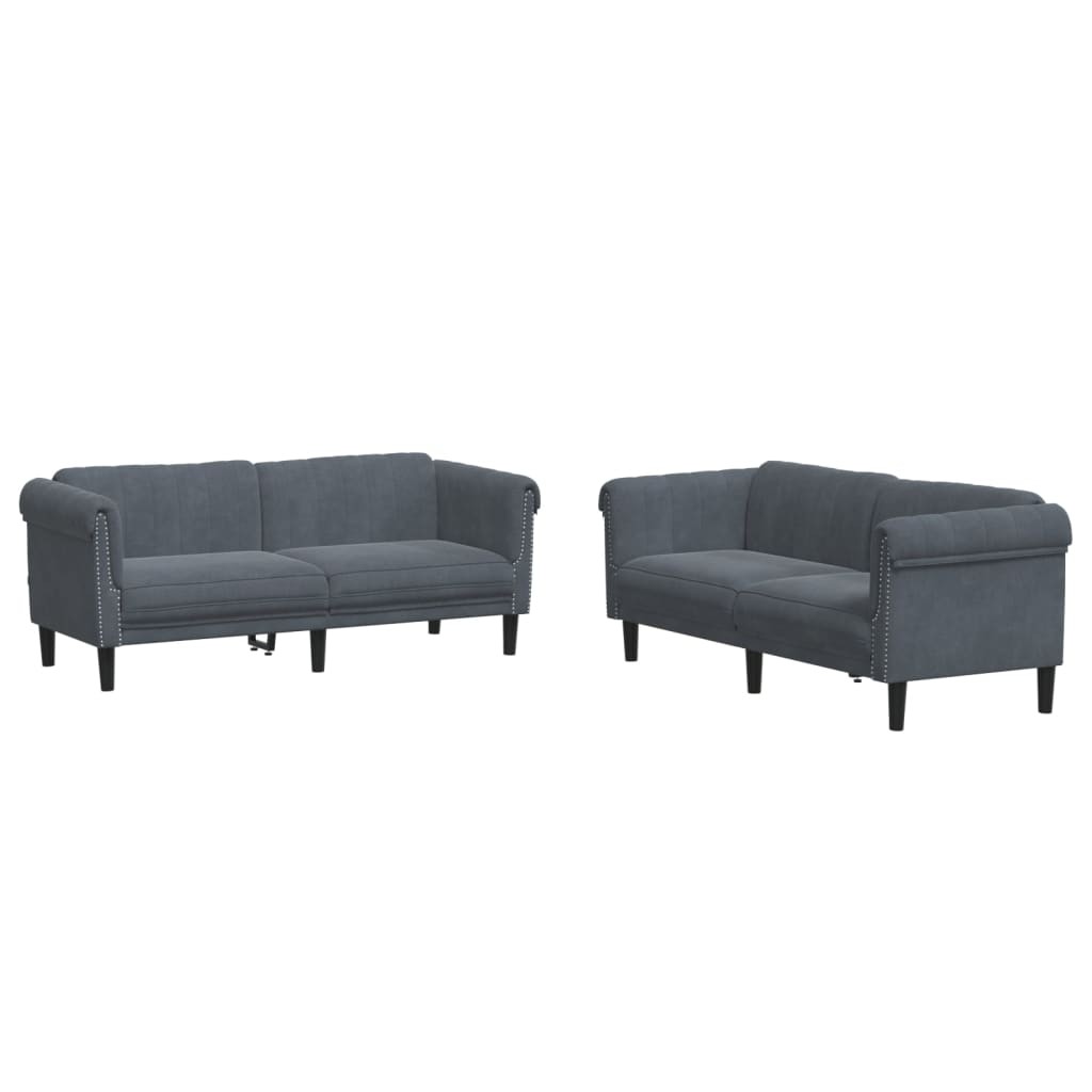 Sofa Set Upholstered Settee TV Armchair Living Room Furniture Velvet vidaXL vida