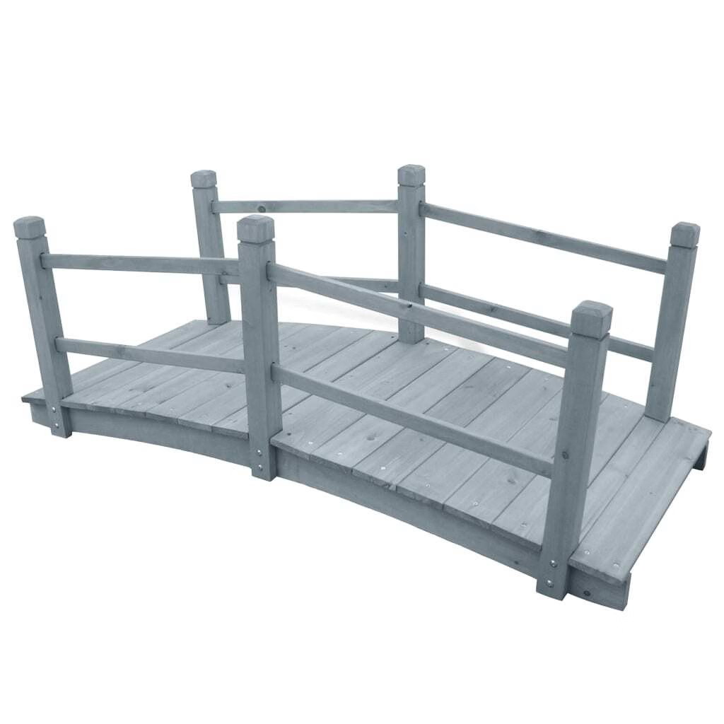 Garden Bridge Gray 55.1″x23.6″x22″ Solid Firwood