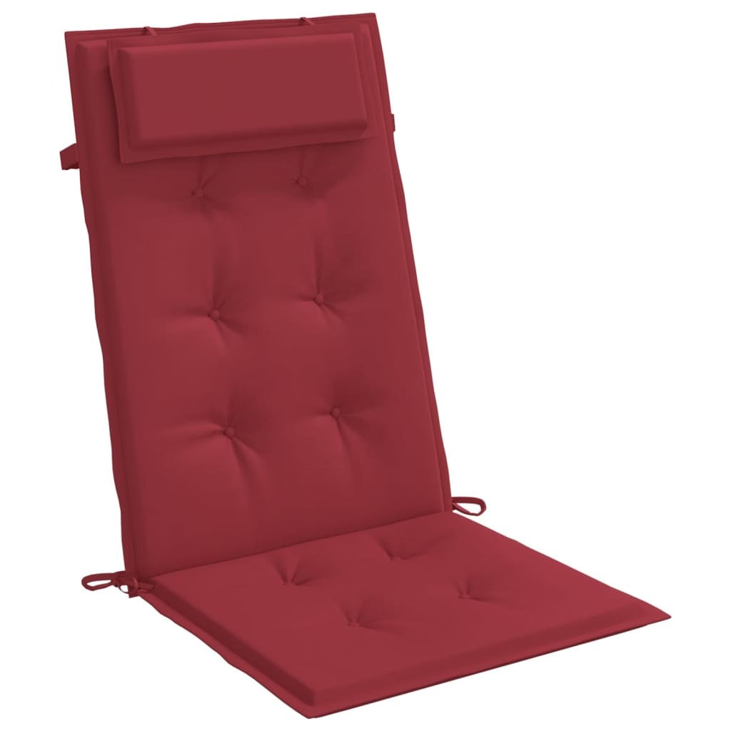 Highback Chair Cushions 4 pcs Wine Red Oxford Fabric