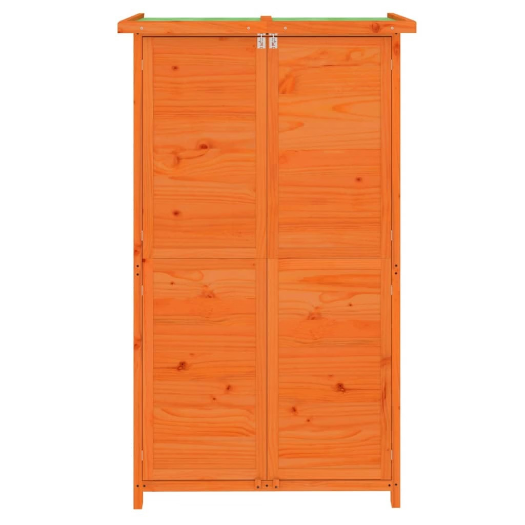 Garden Tool Shed Brown 32.7″x22.4″x55.1″ Solid Wood Pine
