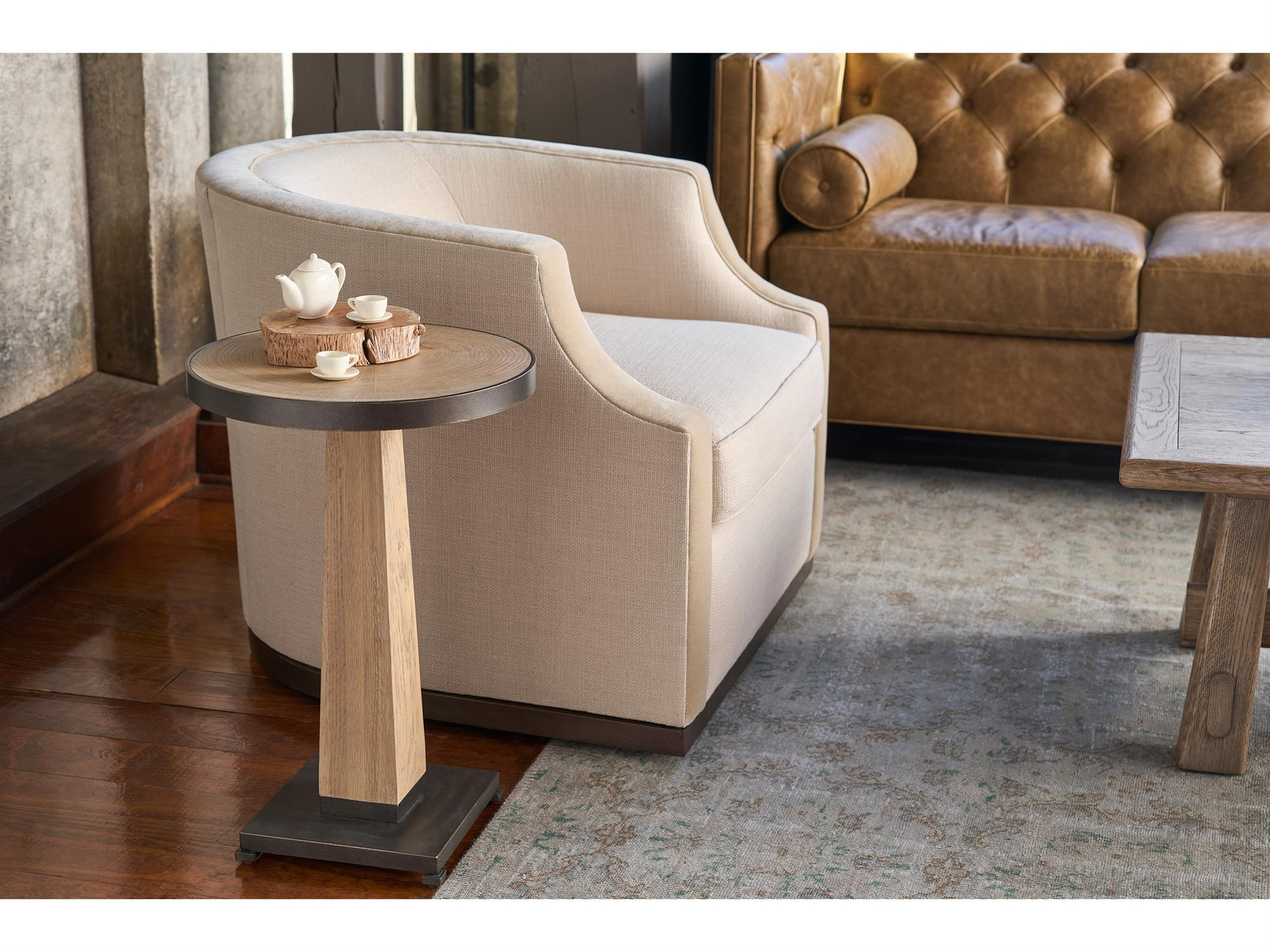 Universal Furniture Griffith Park Canyon Spot Table in Tan