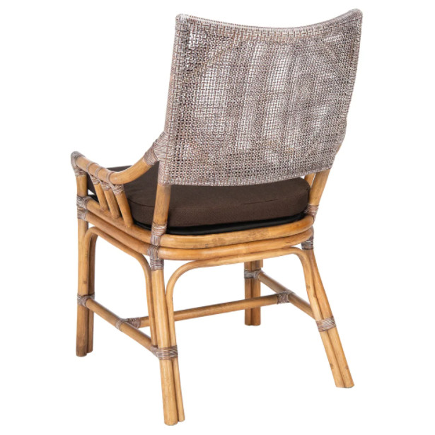 Rattan Chair Furniture Set Cushion Sofa Sectional Farmhouse Cotton Brown Wood