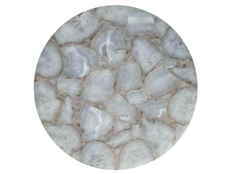 White Agate table Top Marble semi precious stones pietradura home deco