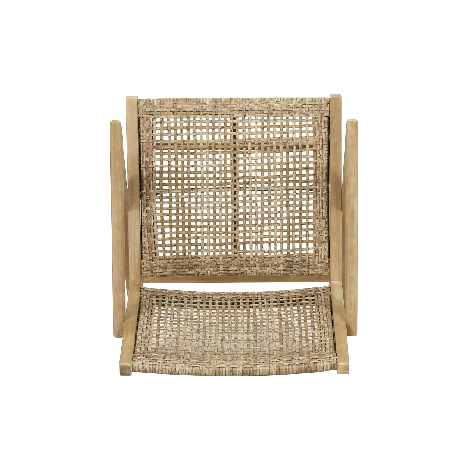 Inez Outdoor Wicker Club Chairs, Set of 2, Light Brown and Light Multibrown