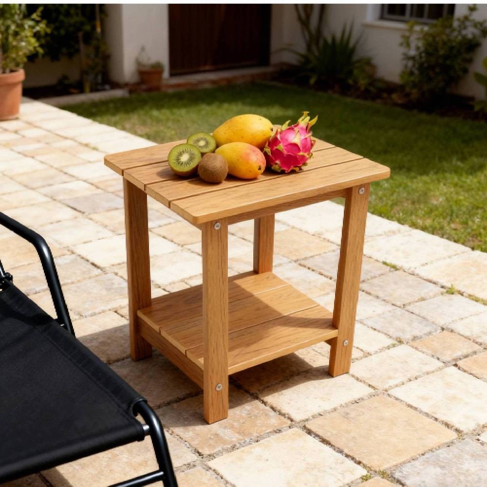 Outdoor Foldable Teak Side Table
