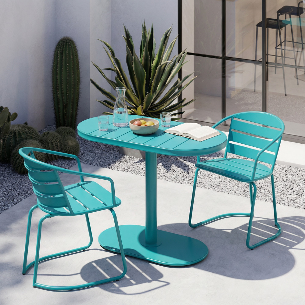 Bistro Set 3 Piece Outdoor Patio Furniture Dining Table and Chairs