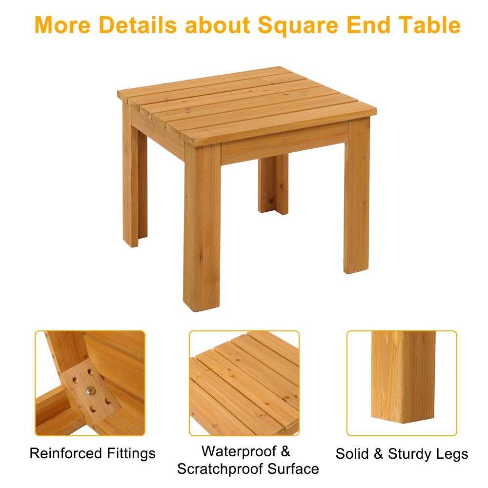 Adirondack Chair Side Table Furniture Weatherproof Patio PoolSide Garden Garden