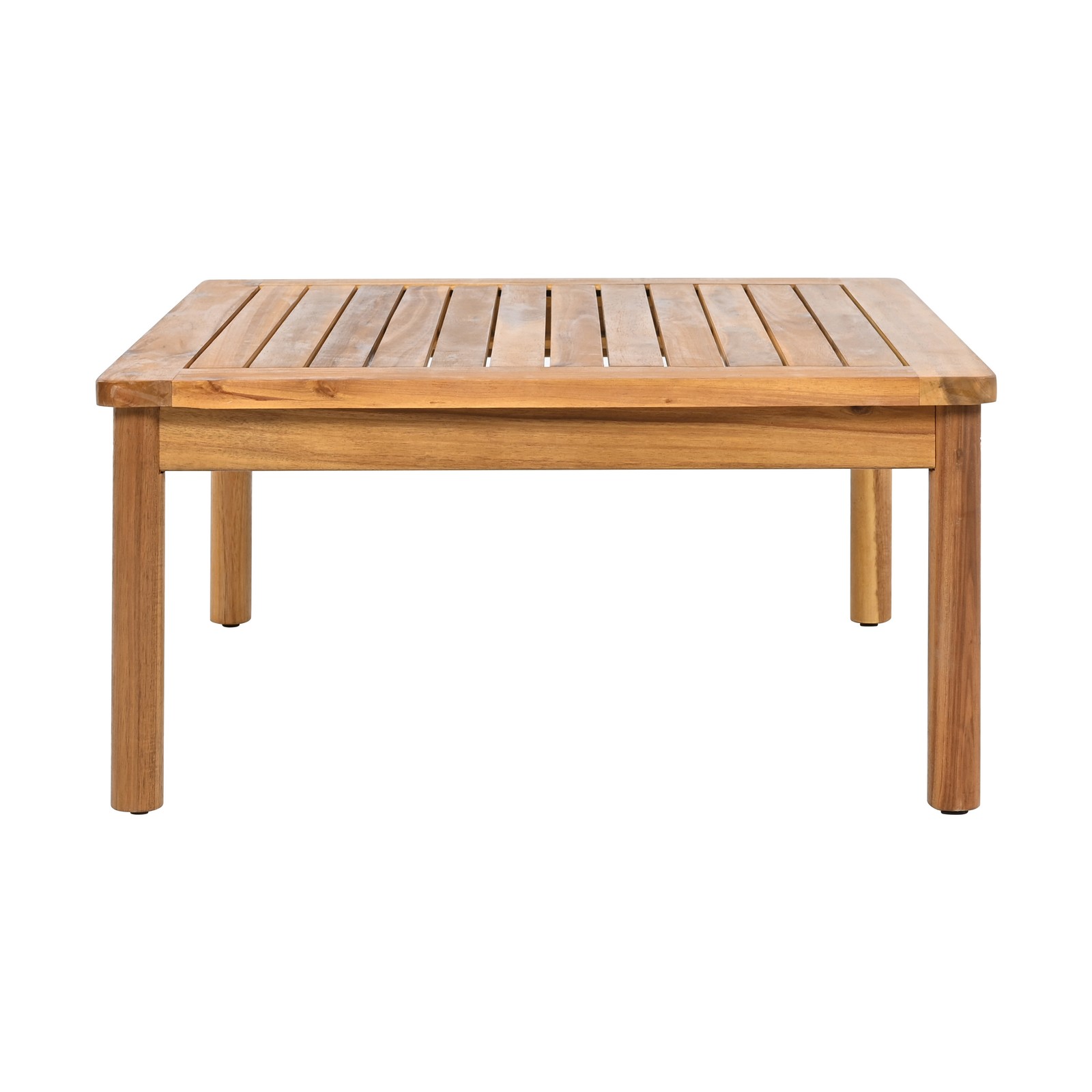 4-Piece Acacia Wood Patio Sectional Set Outdoor Sofa Couch Set W/ Coffee Table