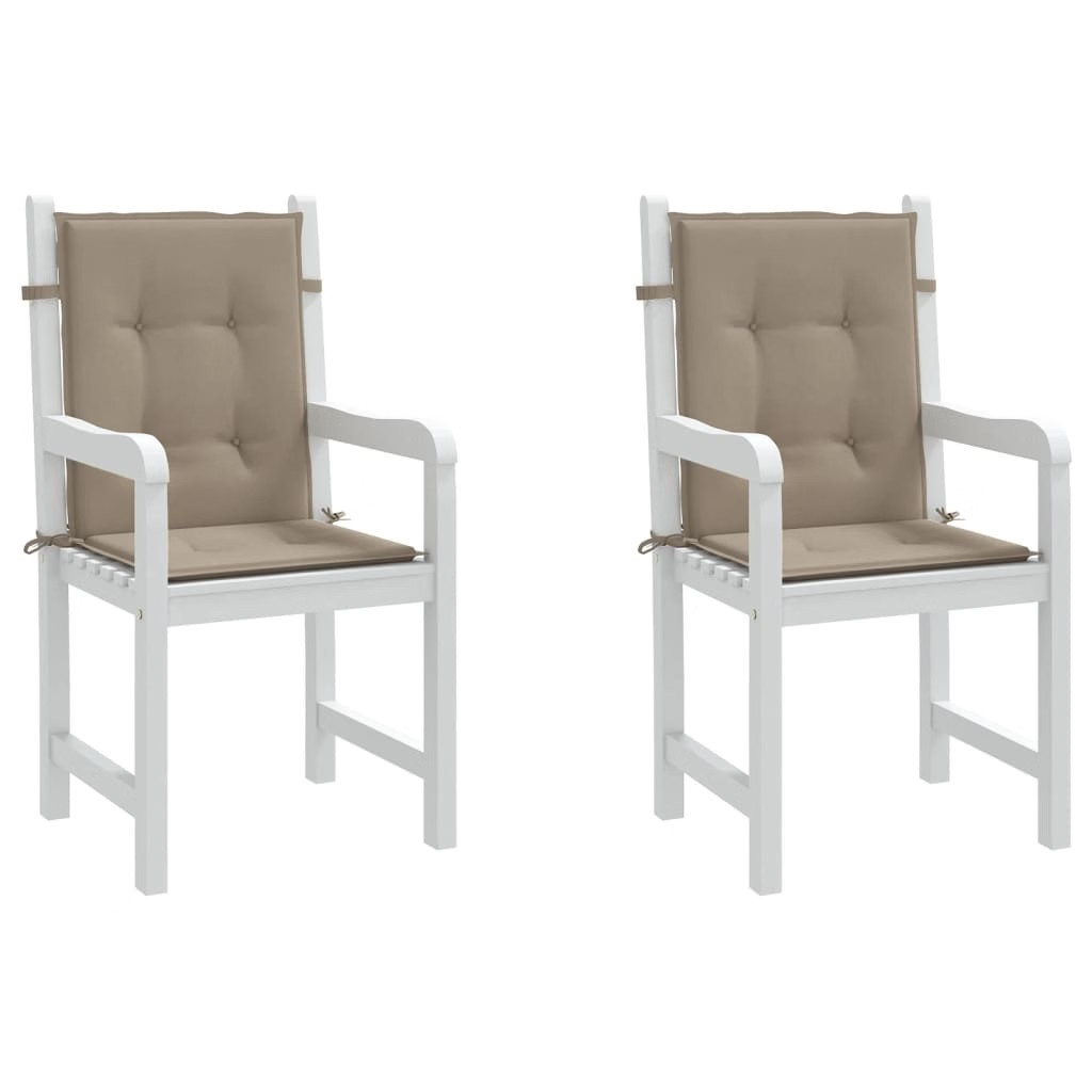 Garden Lowback Chair Cushions 2 pcs Taupe 39.4″x19.7″x1.2″ Oxford Fabric