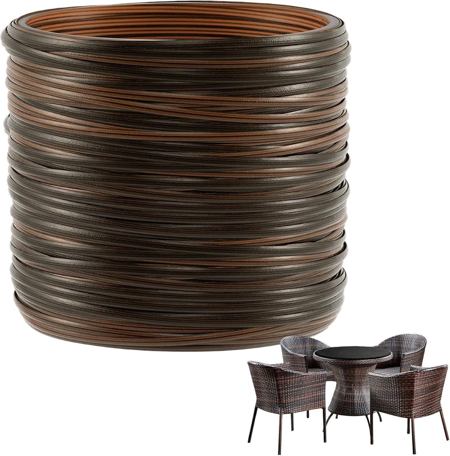 Brown Wicker Repair Kit – 459ft Rattan Weaving Supplies for DIY Furniture Repair
