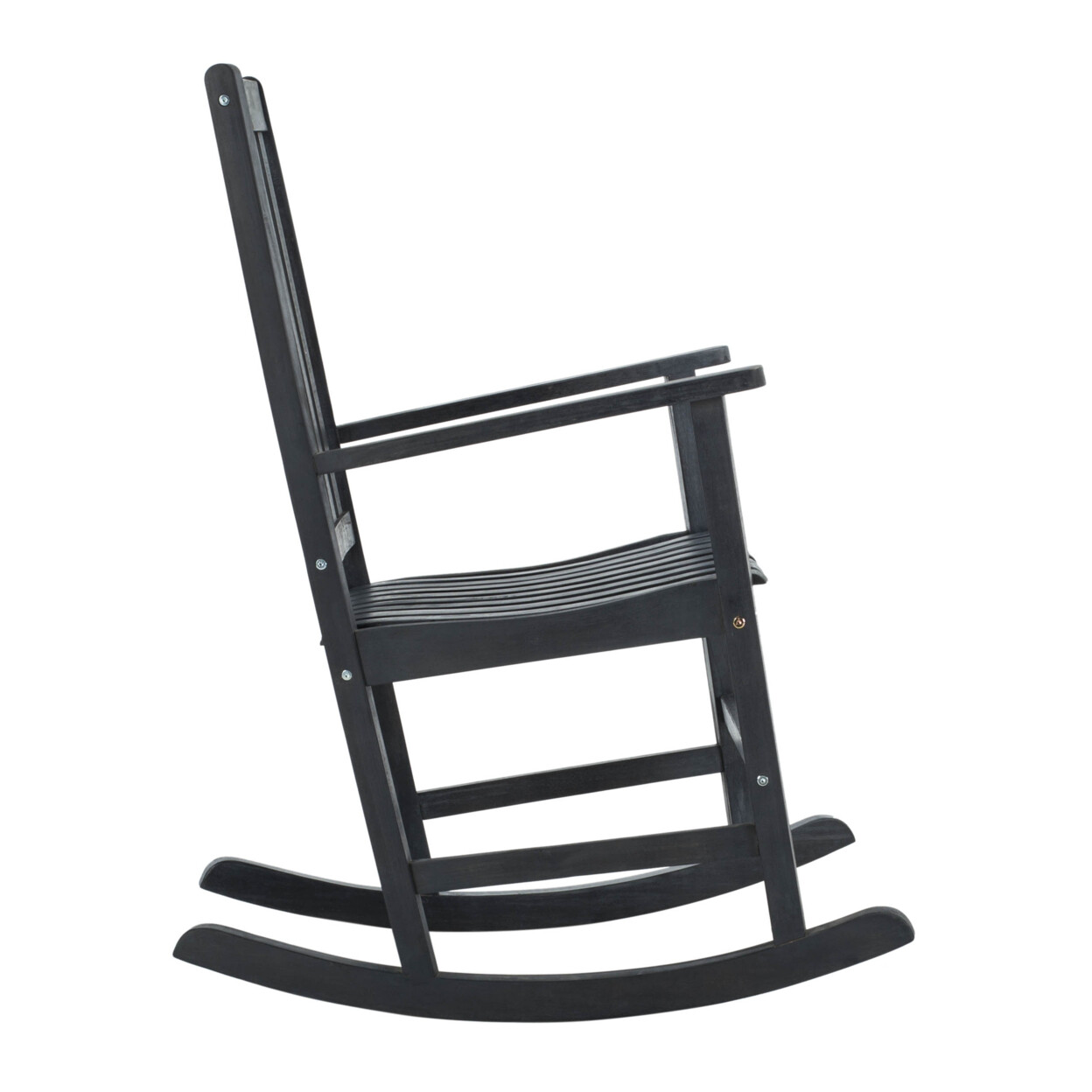 SAFAVIEH Outdoor Collection Barstow Rocking Chair | Dark Slate Grey |