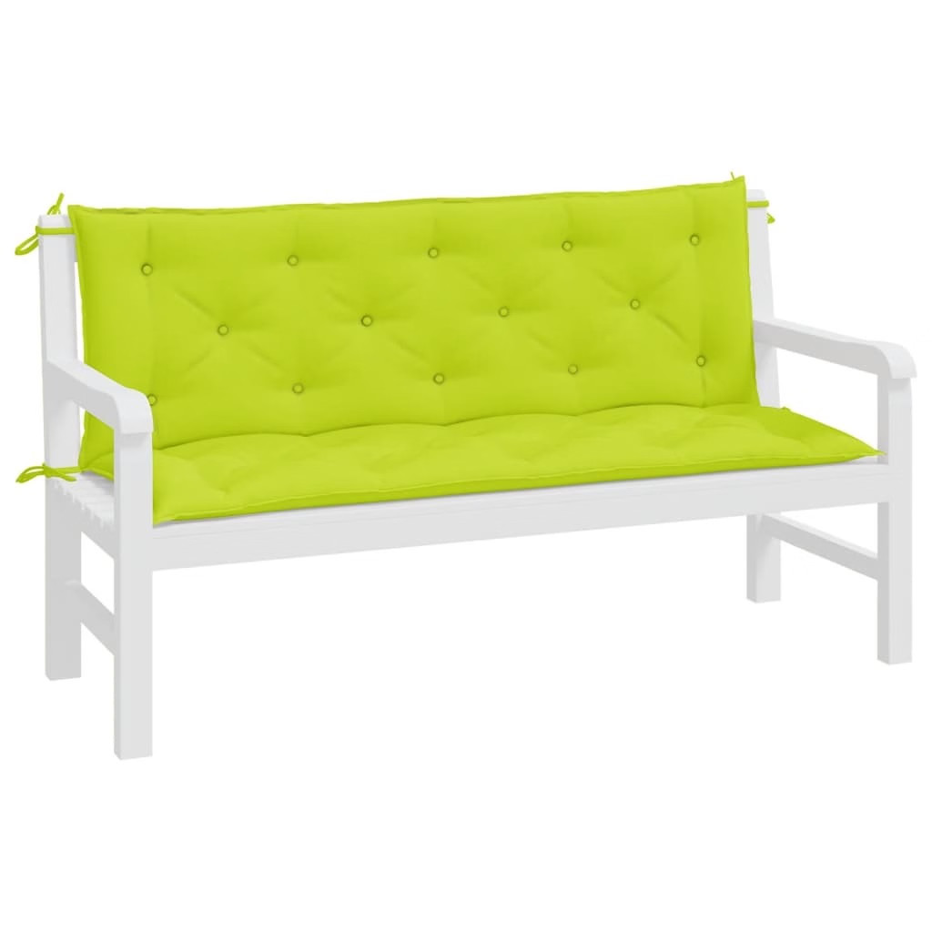 Garden Bench Cushion Bright Green 59.1″x(19.7″+19.7″)x2.8″ Oxford Fabric