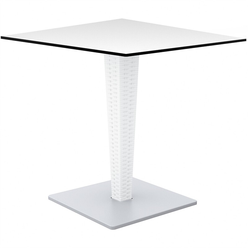 Compamia Riva 24 inch HPL Top Square Table in White finish
