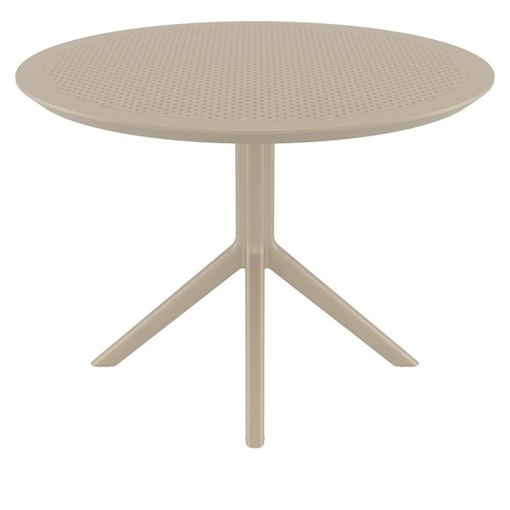 Compamia Sky 42 inch Round Dining Table Taupe