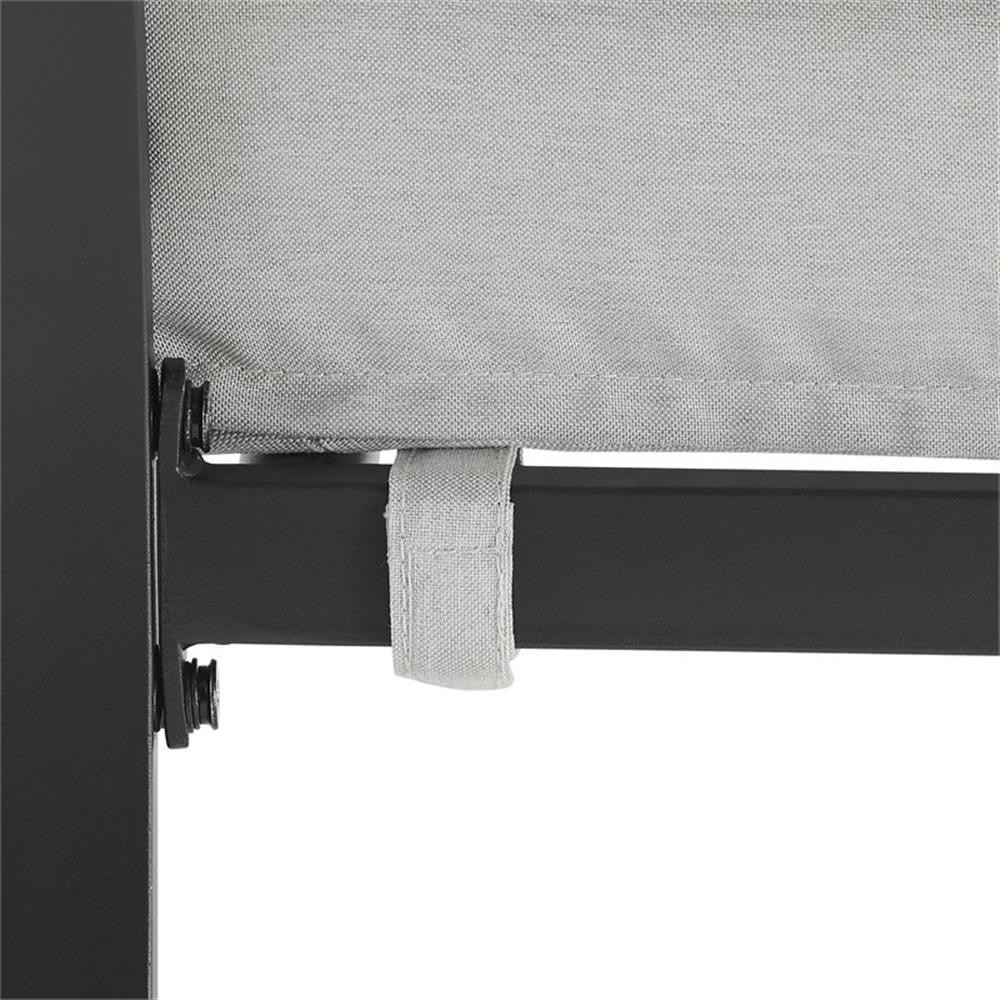 Pemberly Row 2-Piece Modern Metal Conversation Set in Gray/Matte Black
