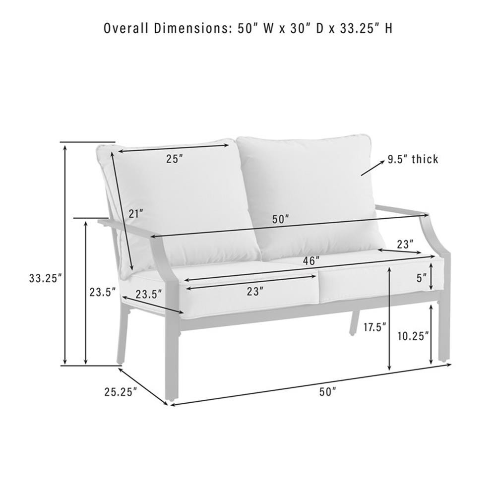 Crosley Furniture Otto 4-Piece Modern Metal Conversation Set in Gray/Matte Black