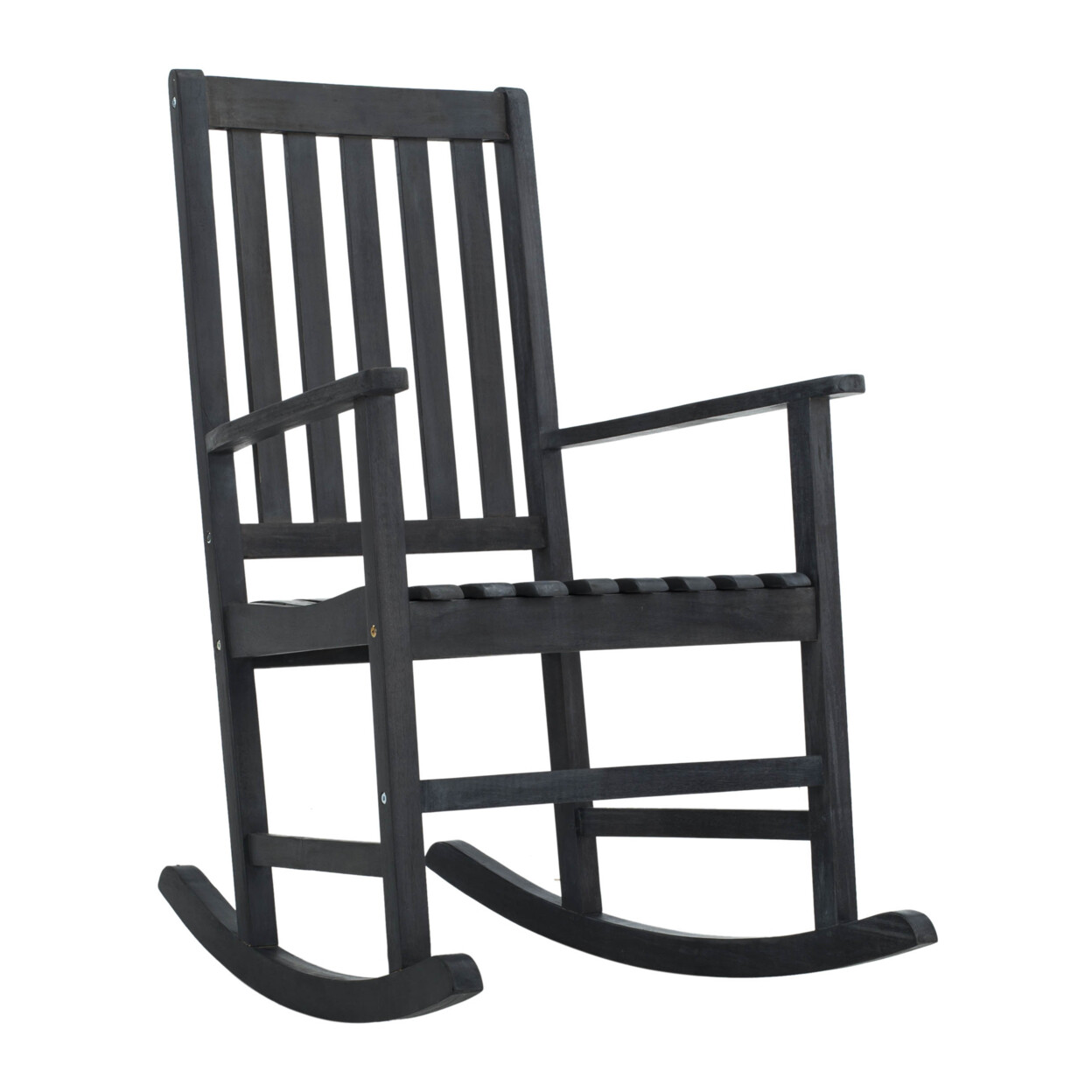 SAFAVIEH Outdoor Collection Barstow Rocking Chair | Dark Slate Grey |
