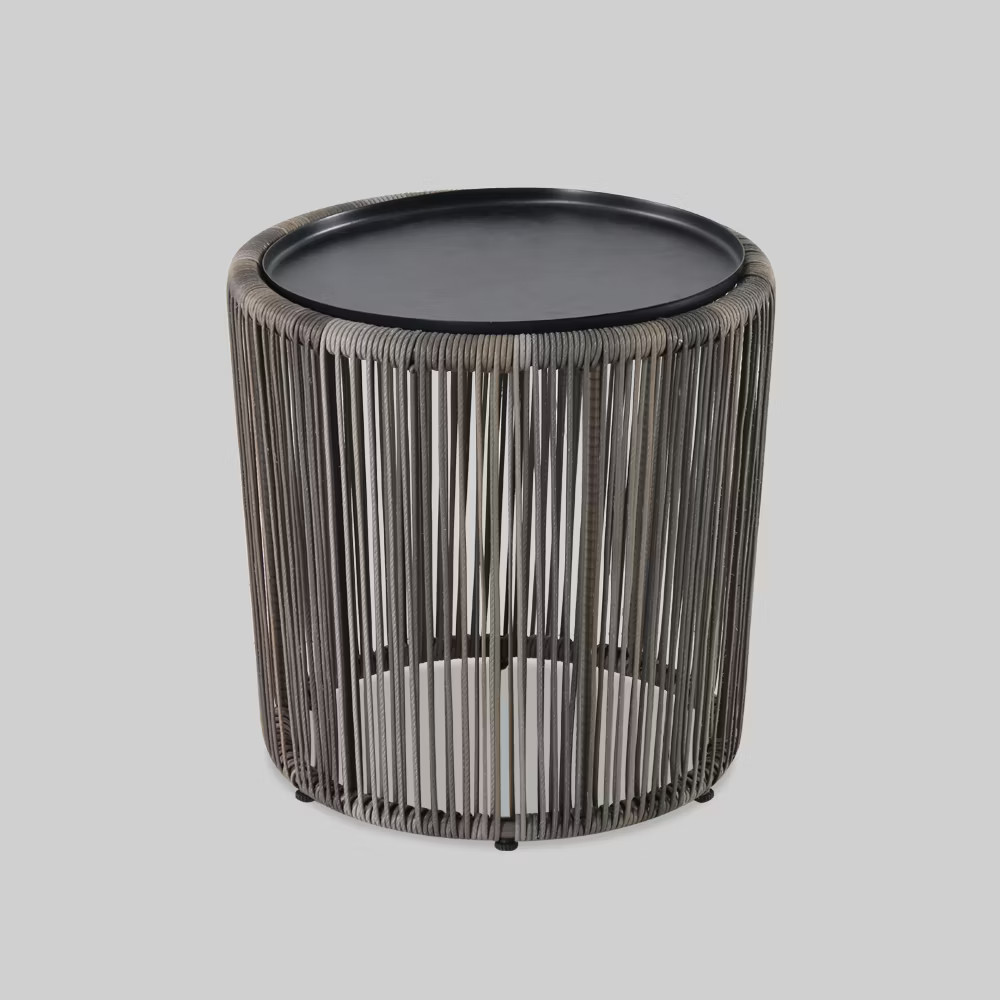 Latigo Patio Side Table with Tray – Brown – Opalhouse