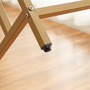 Small Modern Console Table for Entryway, Tempered Glass with Metal