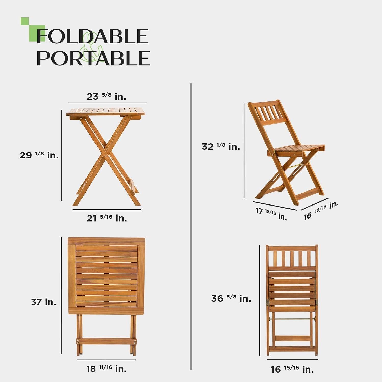 Robust 3-Piece Bistro Set – Heavy Duty Outdoor Furniture with Cushions, 400lbs