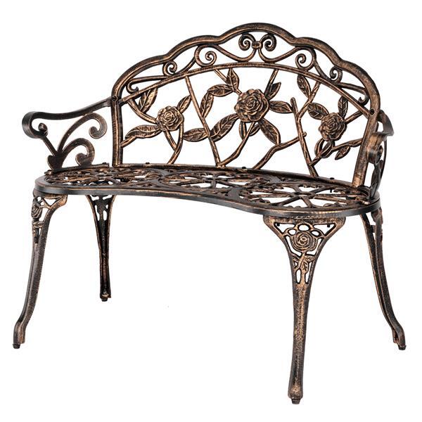 Metal Garden Bench Patio Bench Outdoor Porch Park Bench Cast Iron / Aluminum