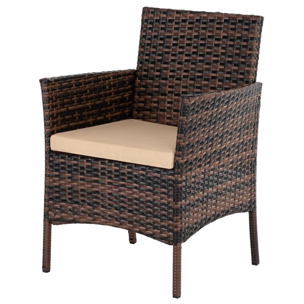 8 PCS Patio Rattan Sofa Set Outdoor Patio PE Cushioned Couch Wicker Furniture