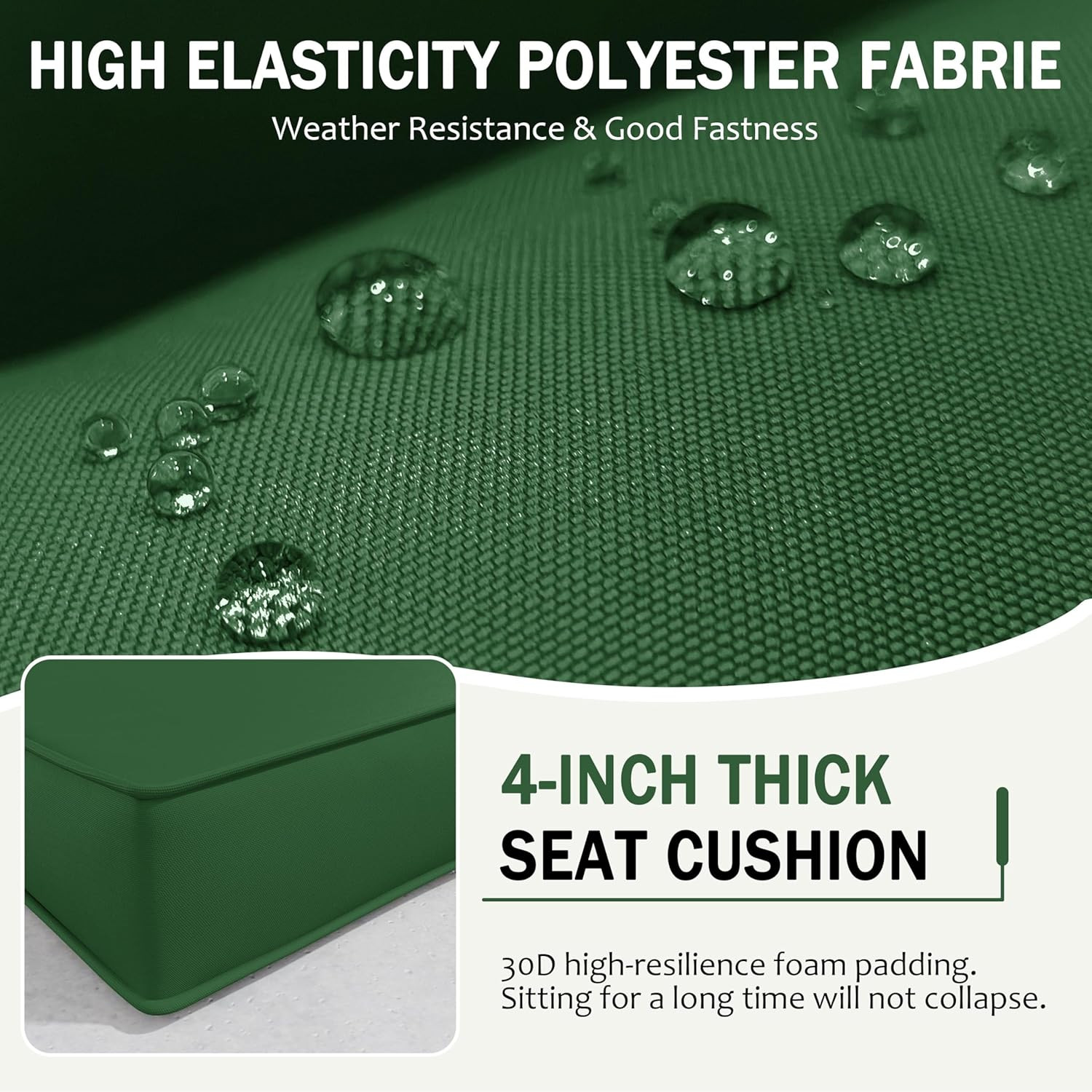 Outdoor Cushions for Patio Furniture with 5 Pillows, Waterproof Patio Furniture