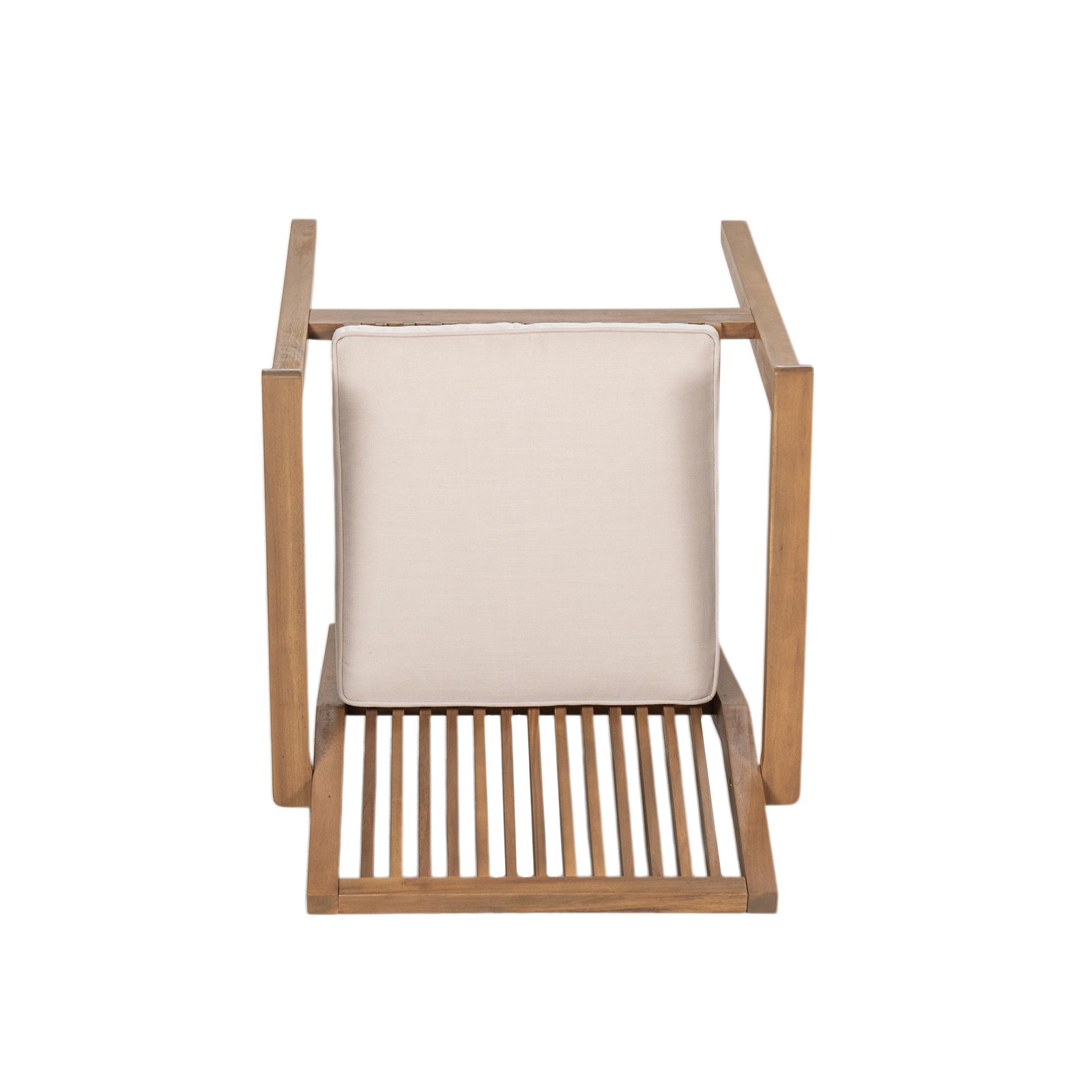 5 PCS Acacia Wood Outdoor Dining Set 69in Table +4 Chairs W/ Cushions Patio Deck