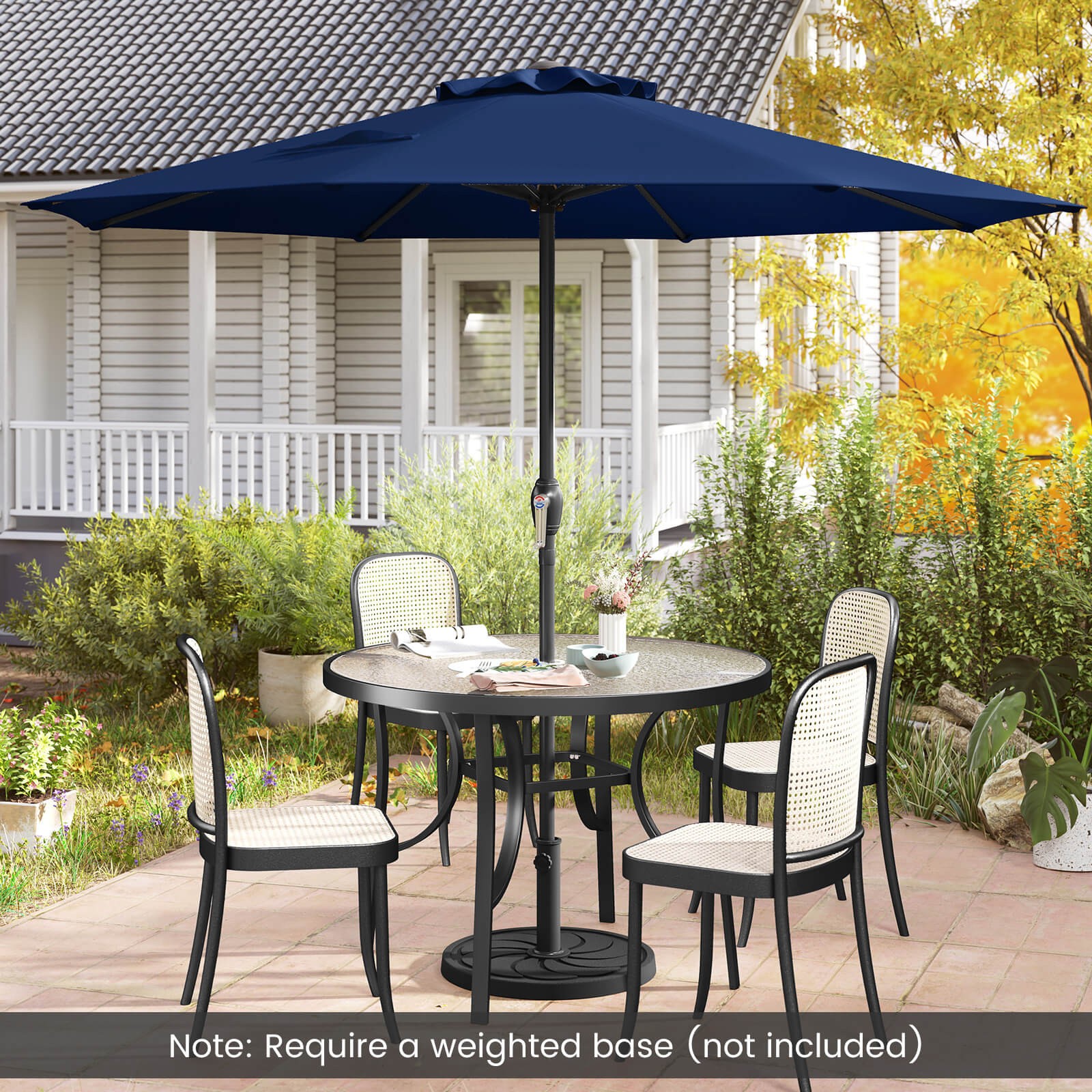 Outdoor Patio Umbrella Modern Table Umbrella with 8 Heavy Duty Ribs Sun-proof