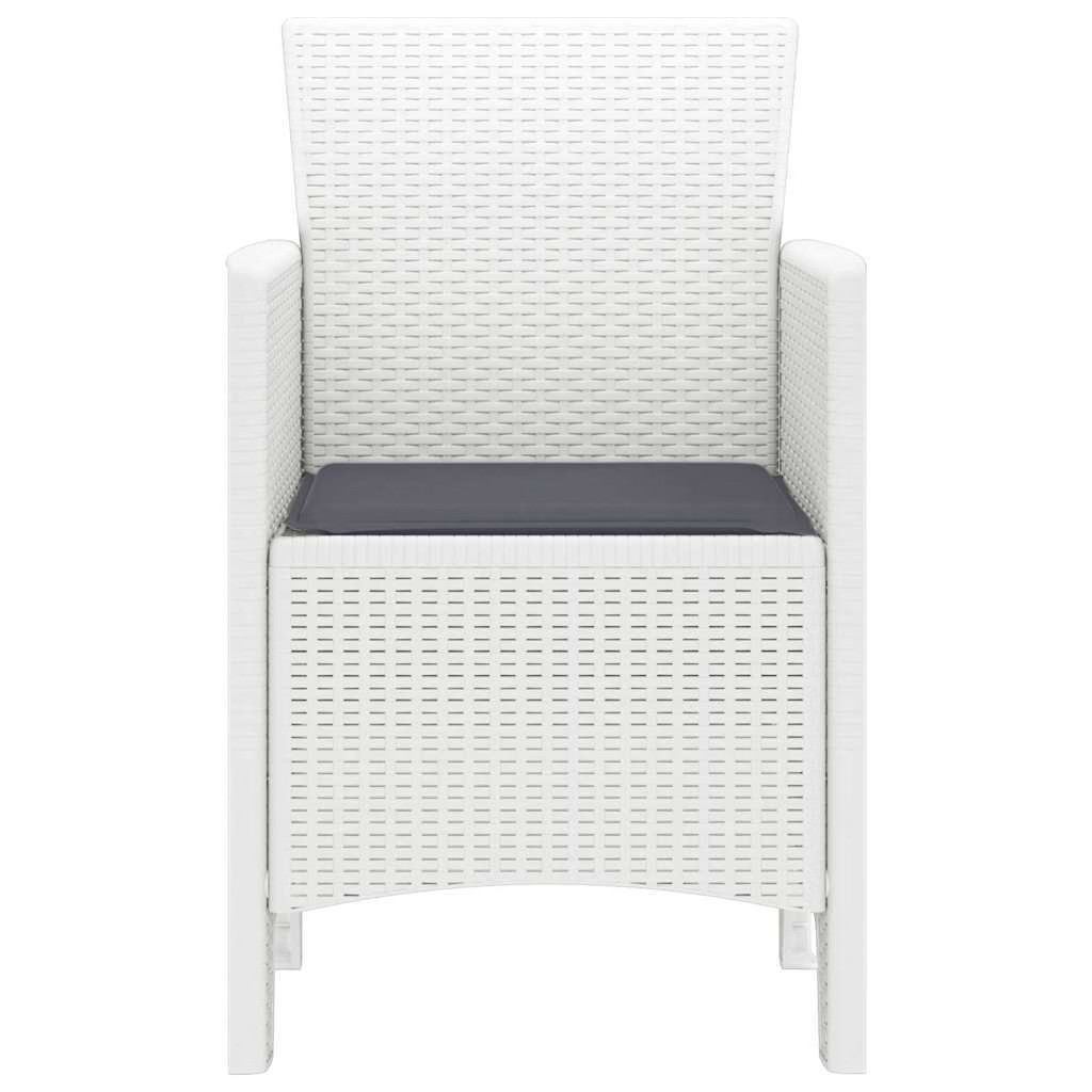 Garden Chair 2 pcs White Polypropylene