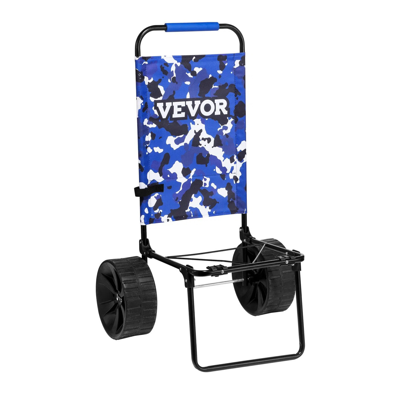 Beach Dolly with Big Wheels for Sand, 15.4″ x 15.7″ Cargo Deck, w/ 10″ PE Solid