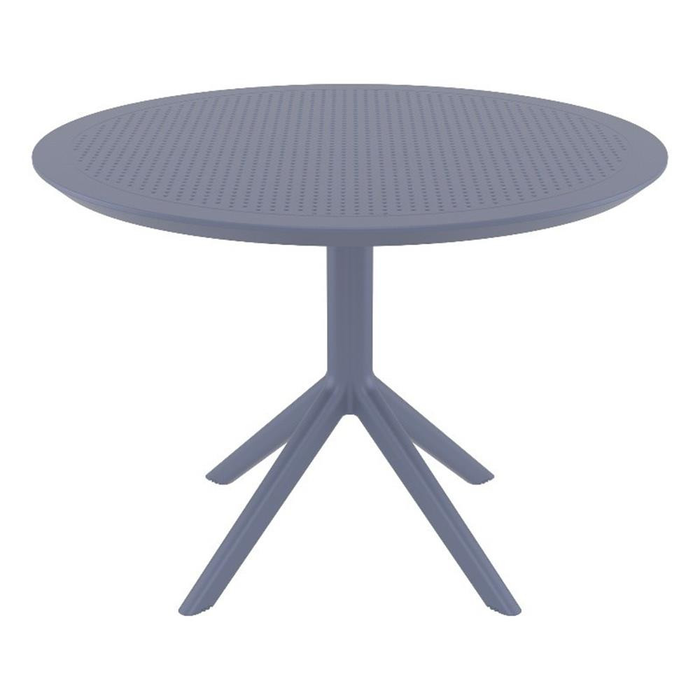 Compamia Sky 42 inch Round Dining Table Dark Gray