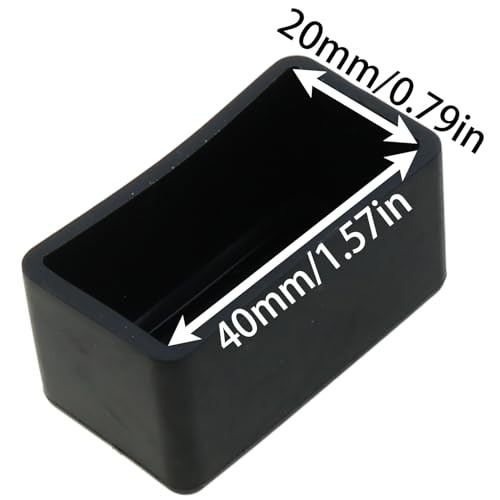 MEETOOT 8-Pack Rectangular PVC Furniture Foot Caps (3/4″ x1-1/2), Vinyl
