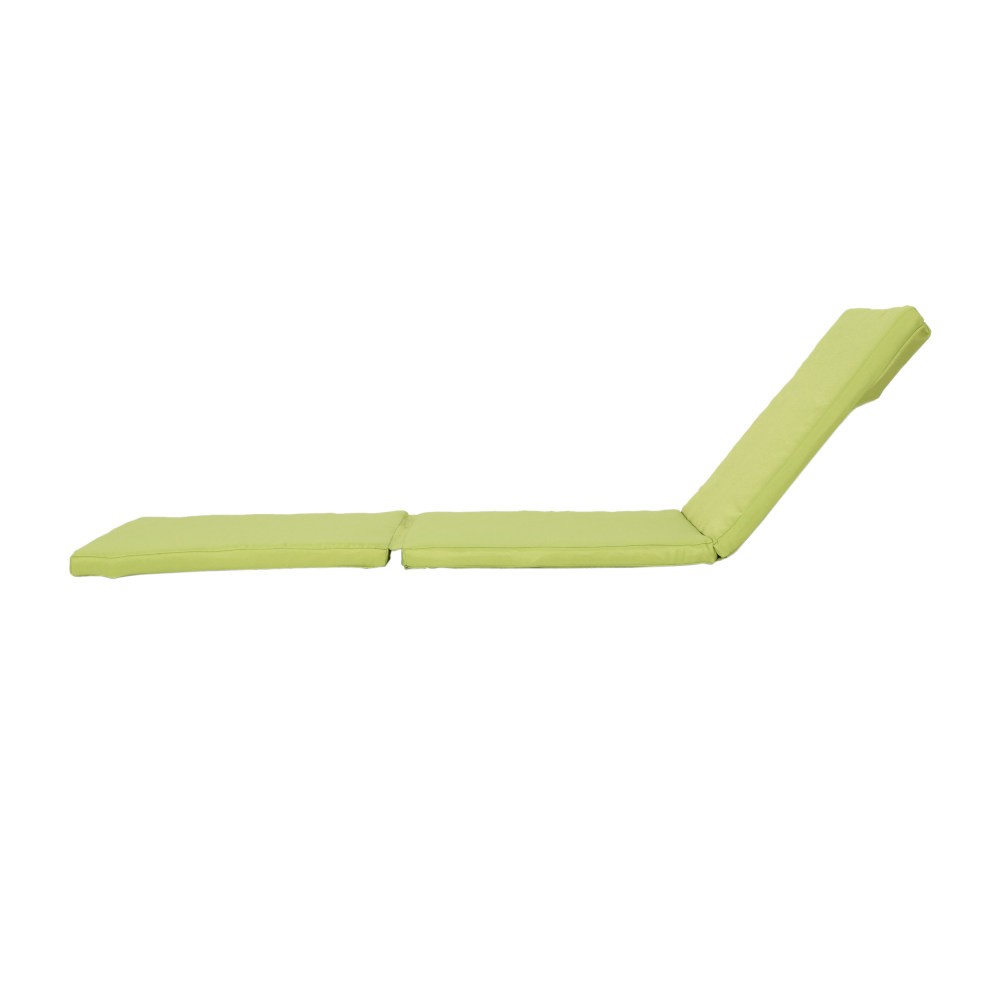 Patio Chaise Lounge Cushion Waterproof Fabric 77″L x 26″W 100% Polyester Green